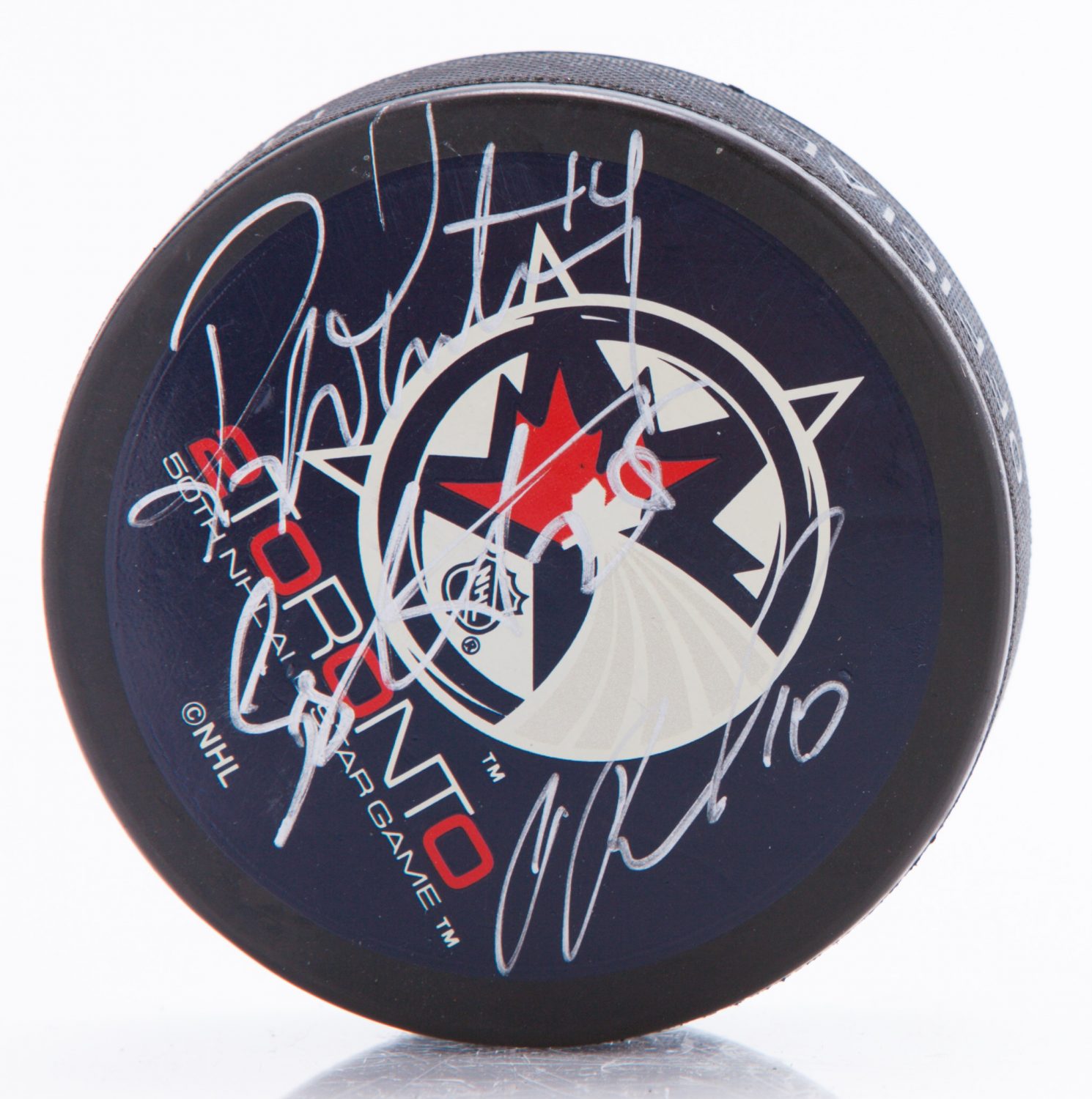 Jaromir Jagr Florida Panthers Autographed Logo Hockey Puck