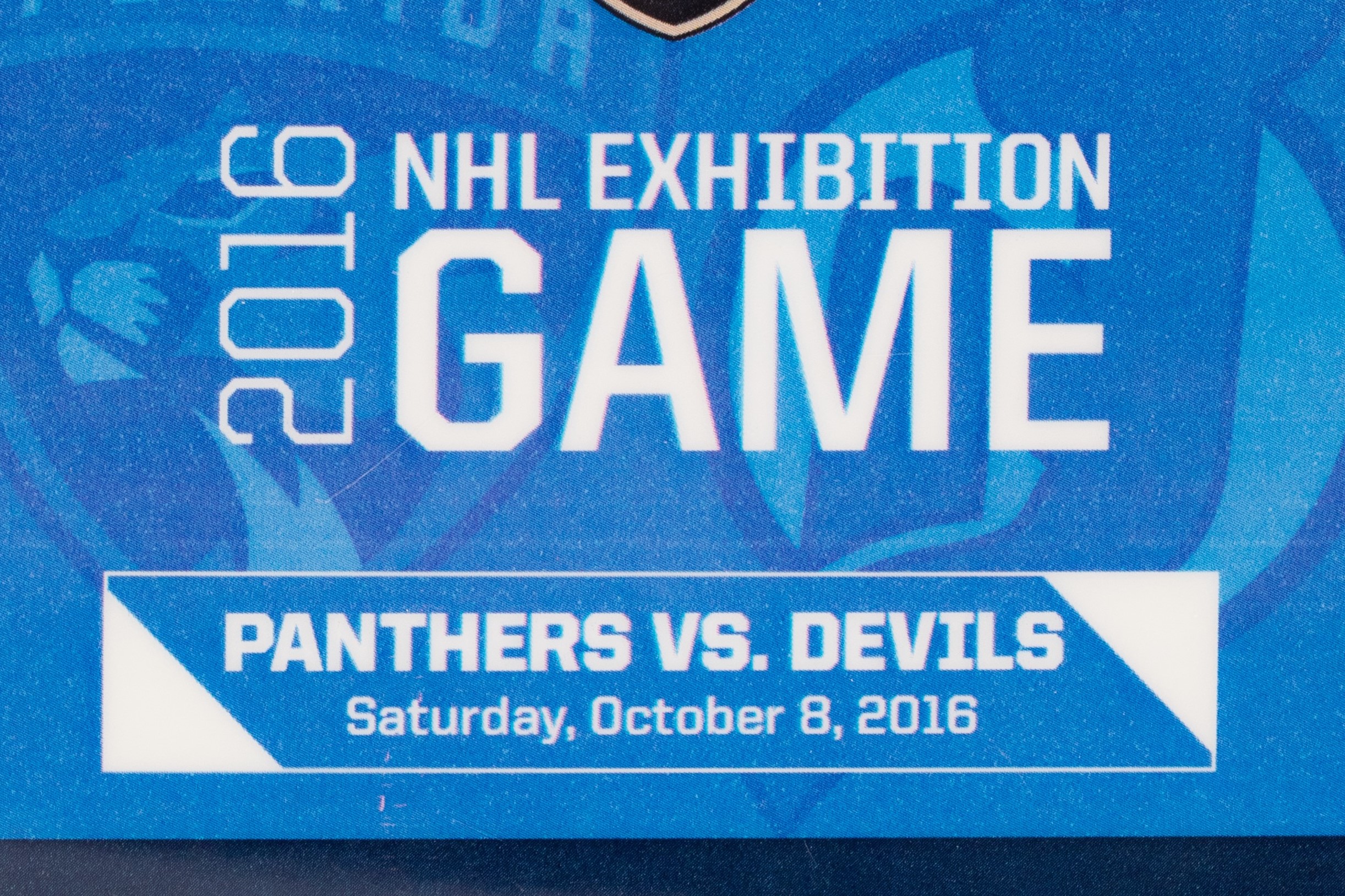 MEDIA CREDENTIALS FOR HISTORIC MATCH, 2016 - Florida Panthers Virtual Vault